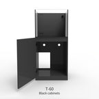 Black open door